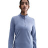 Swift Half-Zip Longsleeve Camicia da corsa Donna-grigio-blu, argento
