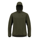 Abbigliamento Odlo Odlo X-Alp Waterproof Giacca da corsa Uomini-verde scuro