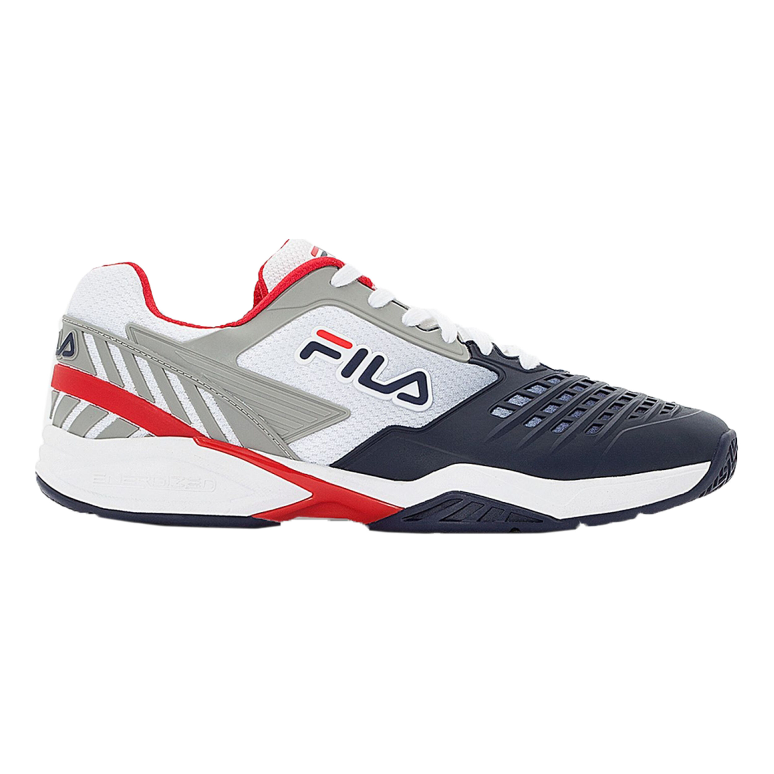 Buy Fila Axilus Scarpa Per Tutte Le Superfici Uomini Blu Scuro Rosso online Tennis Point CH