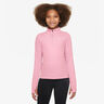 Dri-Fit Half-Zip Manica Lunga Ragazze-Rosa