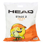 Palline Da Tennis HEAD 72B HEAD STAGE 2- ORANGE- Polybag -
