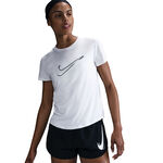 Abbigliamento Nike Nike One Swoosh Camicia da corsa Donna - bianco, 