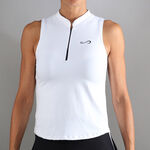 Padelbekleidung Endless Endless Glam Polo Donna-Bianco