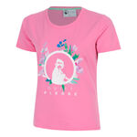 Abbigliamento Quiet Please Quiet Please Joy Flower Logo Maglietta Donna-rosa, bianco