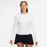 Court Dri-Fit Advantage Manica Lunga Donna-Bianco,Bianco