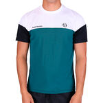 Abbigliamento da tennis Sergio Tacchini Sergio Tacchini Prave 024 PL Maglietta Uomini - bianco, color petrolio