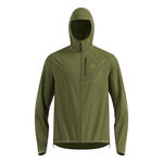 Abbigliamento Odlo Odlo Zeroweight Dual Dry PK Waterproof Giacca da corsa Uomini-verde