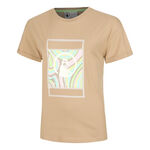 Abbigliamento Quiet Please Quiet Please Wild Swirl Court Maglietta Donna-Beige,Multicolore