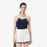Canottiera Donna-Blu Scuro,Bianco