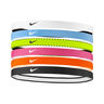 Nike Flex Classic Fascia per capelli Confezione da 6 Unisex - rosa, bianco