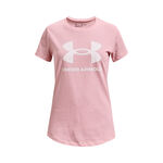 Abbigliamento Under Armour Under Armour Sportstyle Logo Maglietta Ragazze - rosa, bianco