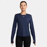 One Classic Dri-FIT Manica lunga Donna - blu scuro, bianco