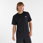 Abbigliamento New Balance New Balance Short Sleeve Maglietta Uomini-Nero
