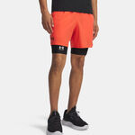 Abbigliamento Under Armour Under Armour Vansih Woven 6in Pantaloncini Uomini-rosso, nero opaco