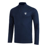 Abbigliamento da tennis Quiet Please Quiet Please Big Serve 1/4 Zip Manica lunga Uomini-blu scuro