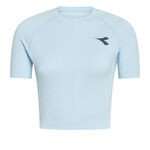 Abbigliamento Diadora Diadora L. Icon Stratouno Maglietta Donna-Blu Chiaro