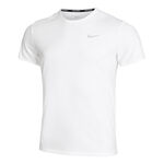 Abbigliamento Nike Nike Dri-Fit Miler UV Camicia Da Corsa Uomini-Bianco