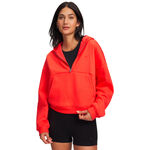 Abbigliamento Under Armour Under Armour Icon Fleece Halfzip Felpa con cappuccio Donna-rosso, rosso