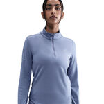 Abbigliamento Nike Nike Swift Half-Zip Camicia da corsa Donna - grigio-blu, argento