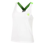 Abbigliamento da tennis Quiet Please Quiet Please Wild Serve & Volley 2.0 Canottiera Donna-Bianco,Verde Neon
