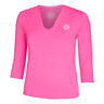 Crew V-Neck Manica Lunga Donna-Rosa