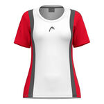Abbigliamento HEAD HEAD Club 25 Tech Maglietta Donna-Rosso,Bianco