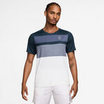 Abbigliamento Nike Nike Court Dri-FIT Advantage Print Maglietta Uomini - blu, bianco