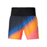 Abbigliamento Mizuno Mizuno Summer Pack Multi Pocket 7inch Pantaloncini Da Corsa Uomini-Arancione