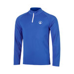 Abbigliamento da tennis Quiet Please Quiet Please Crushig Serve 1/4 Zip Manica lunga Ragazzi - blu, bianco