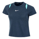 Abbigliamento Nike Nike Court Dri-Fit Advantage Maglietta Donna - blu scuro, turchese