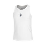 Abbigliamento da tennis Quiet Please Quiet Please Racerback Canottiera Ragazze-Bianco,Blu Scuro