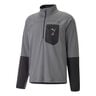 Seasons Raincell Half-Zip Top Da Corsa Uomini-Grigio,Nero