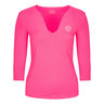 Ariana Tech V-Neck Manica lunga Donna - rosa, bianco