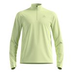 Abbigliamento Odlo Odlo Essential Thermal Midlayer 1/2 Zip Camicia da corsa Uomini - lime, 