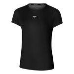 Abbigliamento Mizuno Mizuno Core Graphic Camicia Da Corsa Donna-Nero