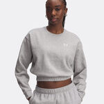 Abbigliamento Under Armour Under Armour Rival Fleece Piped Crew Felpa Donna-Grigio Chiaro