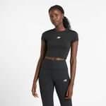 Abbigliamento New Balance New Balance Harmony Fitted Maglietta Donna-Nero