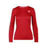 Mina Tech Roundneck Manica lunga Ragazze - rosso scuro, 