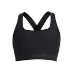 Abbigliamento Under Armour Under Armour Crossback Mid Reggiseni Sportivi Donna-Nero,Grigio