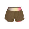 Spectrum 2In1 Printed Pantaloncini Donna-Marrone,Giallo