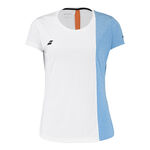 Abbigliamento Babolat Babolat Play Maglietta Donna-Bianco,Blu Chiaro