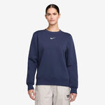 Abbigliamento Nike Nike Phoenix Fleece Crew Felpa Donna-Blu Scuro,Crema