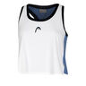 Play Crop Canottiera Donna-Bianco,Grigio-blu