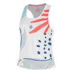 Abbigliamento da tennis BIDI BADU BIDI BADU Hey Laguna Racerback
 Canottiera Donna-bianco, multicolore