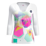 Abbigliamento BIDI BADU BIDI BADU Kaleido V-Neck Manica Lunga Donna-Multicolore