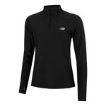 Abbigliamento New Balance New Balance Space Dye Quarter Zip Manica Lunga Donna-Nero