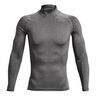 Heatgear Comp Mock Manica Lunga Uomini-Grigio