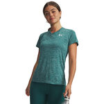 Abbigliamento Under Armour Under Armour Tech Twist Maglietta Donna-verde, bianco
