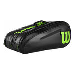 Borse da tennis Wilson Wilson Elite Borsa Per Racchetta Da 15 Edizione Speciale-Nero,Lime