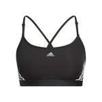 Abbigliamento adidas adidas Aeroreact Low-Support 3 Stripes Reggiseni Sportivi Donna-Nero